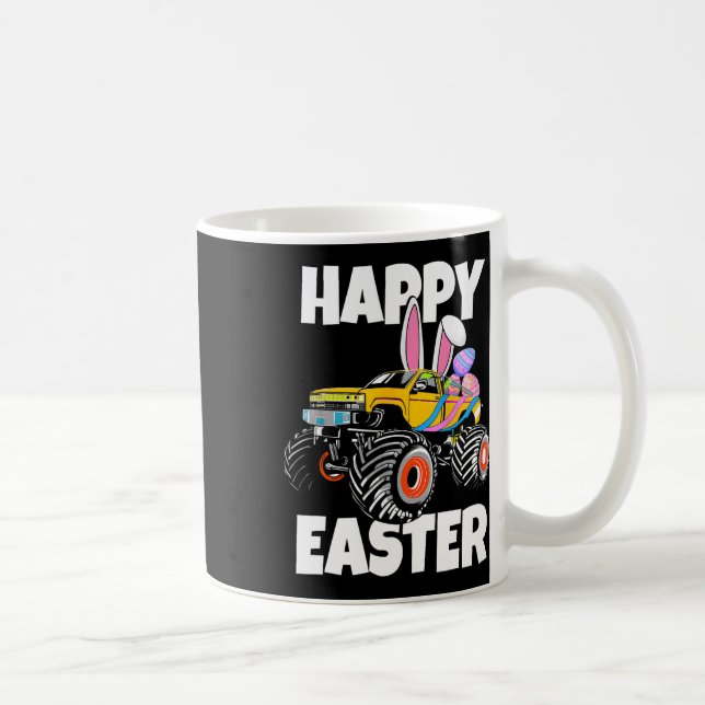 Caneca De Café Felz pascoa Monstro De Ovos De Páscoa De Caminhão (Direita)
