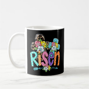 Caneca De Café Felz pascoa Para A Mãe Cristã Ele É Risen Leopard
