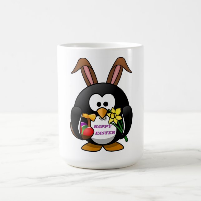 CANECA DE CAFÉ "FELZ PASCOA" PENGUIN BUNNY (Centro)