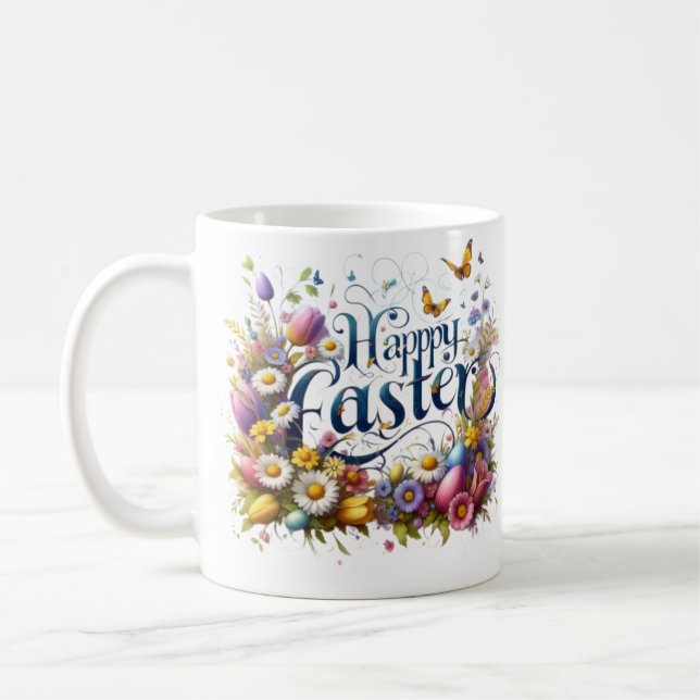 Caneca De Café Felz pascoa, Presentes De Páscoa, Páscoa De Café (Esquerda)