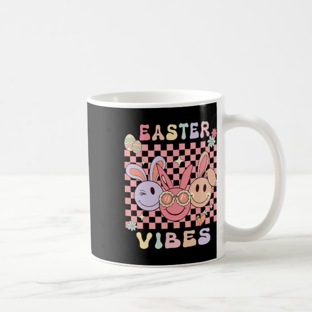 Caneca De Café Felz pascoa Vibes Bunnies Crianças Garotas Meninas (Direita)