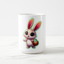 Caneca De Café Felz pascoa Watercolor Bunny
