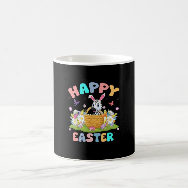 Caneca De Café Felz pascoa Zebra Lover Bunny Zebra Páscoa domingo (Centro)
