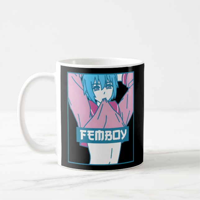 Caneca De Café Fem Aestética Pastel Yaoi Anime Crossdtura (Esquerda)
