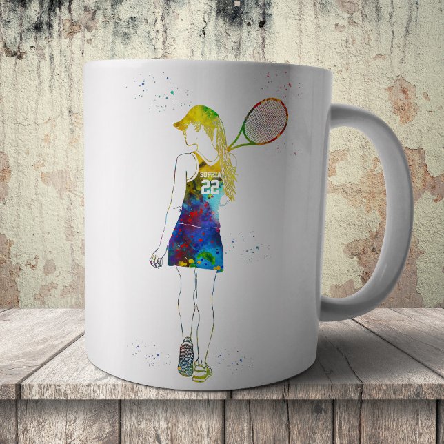 Caneca De Café Female Tennis Player (Criador carregado)