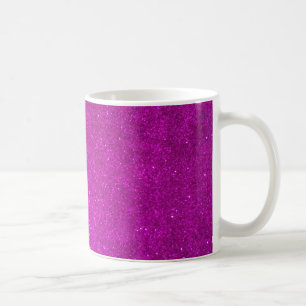 Caneca de café feminino com brilhos cor-de-rosa d
