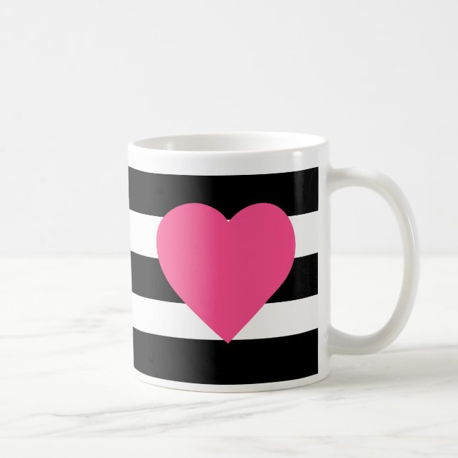 Caneca de café feminino do coração (Direita)