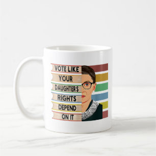 Caneca De Café Feminista Ruth Bader Ginsburg RBG - Garota de cita