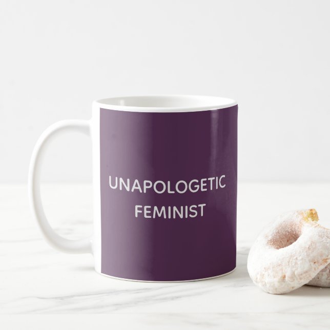 Caneca De Café Feminista sem desculpas (Com Donut)