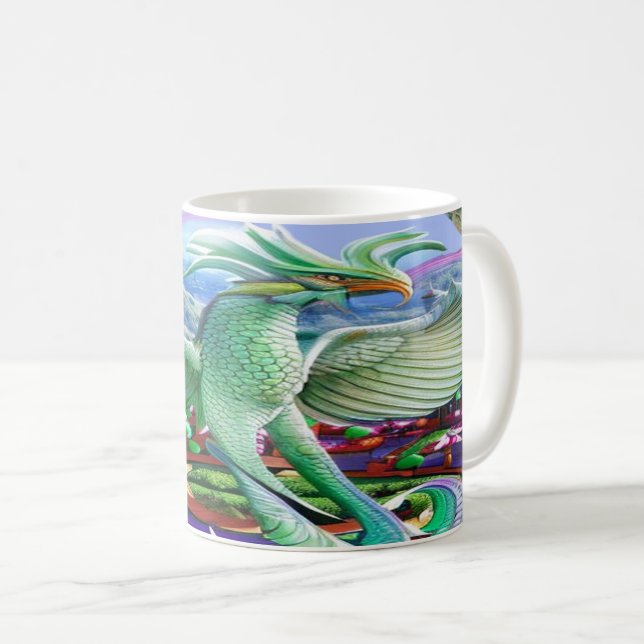 Caneca De Café Fênix Mágica (Frente Esquerda)