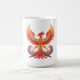 Caneca De Café Fênix mitológica fantástica brilhante