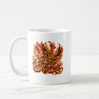 Caneca de Café Fênix Ressurgindo das Cinzas