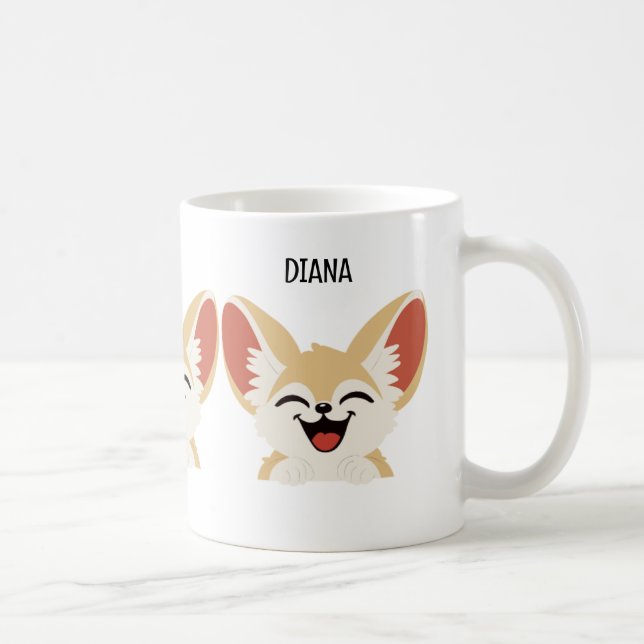 Caneca De Café Fennec Fox Mug, Funny Fennec Fox Gift (Direita)