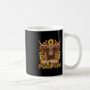 Caneca De Café Feno Há Abóbora Vaca Outono Dia de Ação de Graças