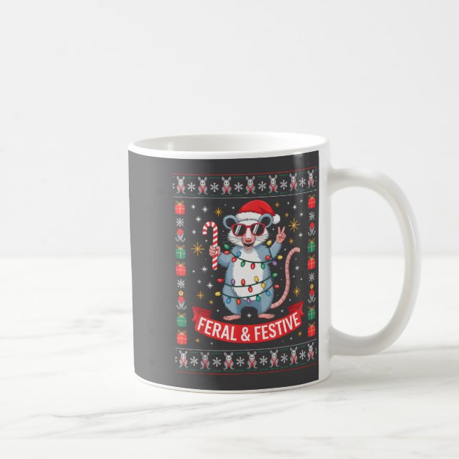 Caneca De Café Feral And Festive Ossum Christmas Sweater  (Direita)
