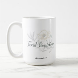 Caneca De Café Feral Feminina — Tipografia Botânica Suave