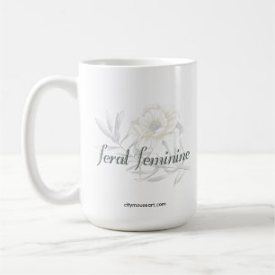 Caneca De Café Feral Feminina — Tipografia Botânica Suave