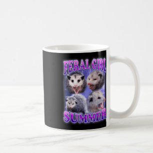 Caneca De Café Feral Girl Summer Ogambm Meme Engraçado