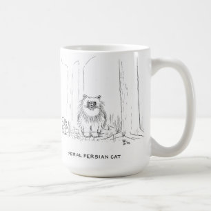 Caneca De Café Feral Persian cat