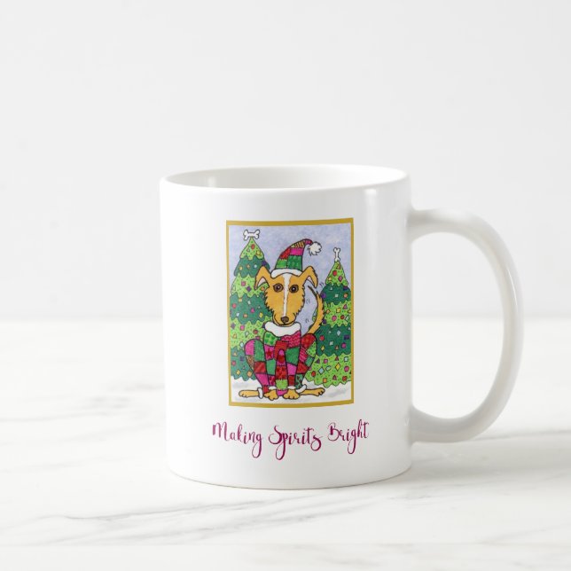 Caneca De Café Feriado Brilhante Fazer De Cachorro Espirita Feria (Direita)