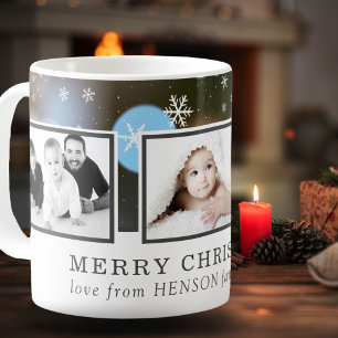 Caneca De Café Feriado da Família Personalizada de Colagem de Fot
