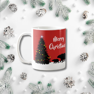 Caneca De Café Feriado das Urnas de Natal Modernas