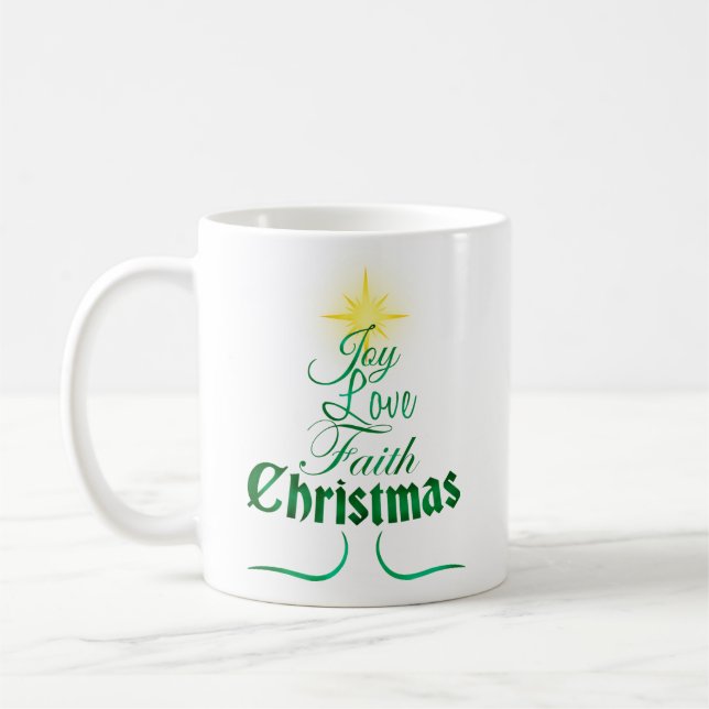 Caneca De Café Feriado de Arte em Árvore de Natal (Esquerda)