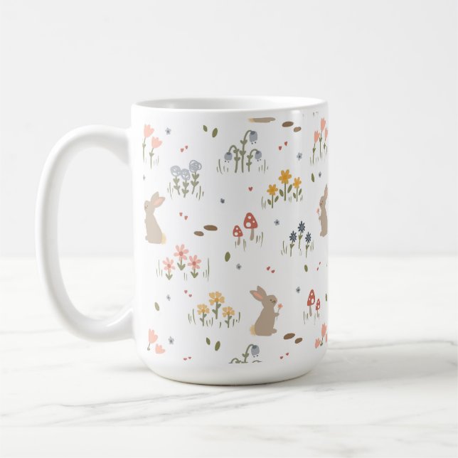 Caneca De Café Feriado de Coelho Coelhinho Coelho Coelhinho Coelh (Esquerda)