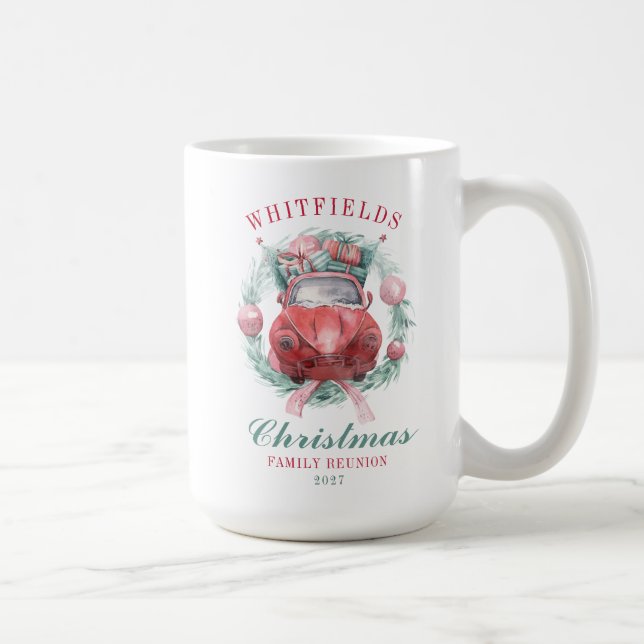 Caneca De Café Feriado de Férias de Férias Botânicas de Natal Fam (Direita)