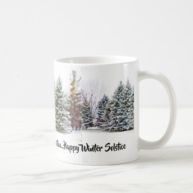 Caneca De Café Feriado de inverno / Mug de solstício feliz (Direita)