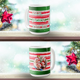 Caneca De Café Feriado de Joy Paz para a Família de Natal