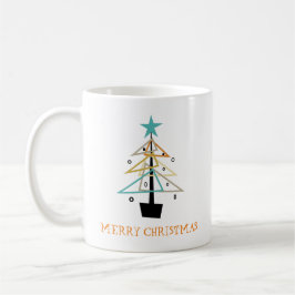 Caneca De Café Feriado de Meio século da Árvore de Natal Retro ab