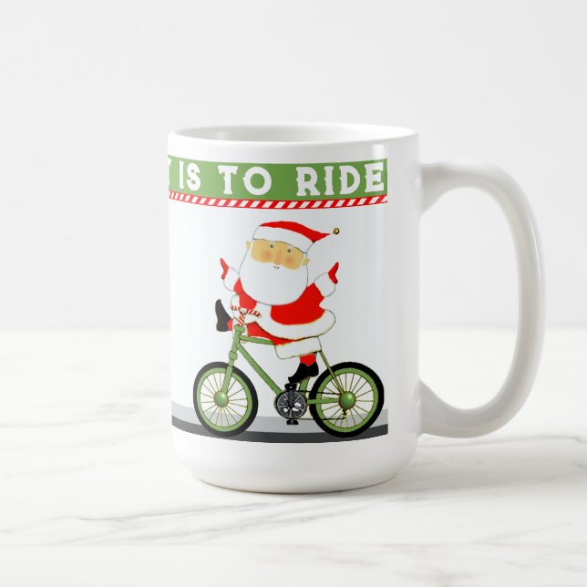 Caneca De Café Feriado de Natal de Ciclismo (Direita)
