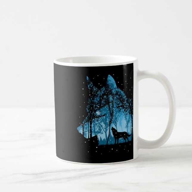 Caneca De Café Feriado de Natal dos Lobos Nervosos (Direita)