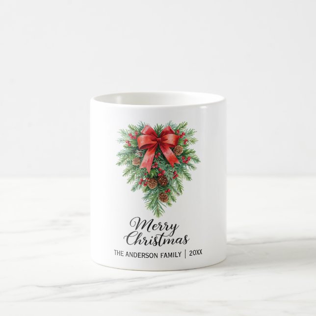 Caneca De Café Feriado de Natal Elegante (Centro)