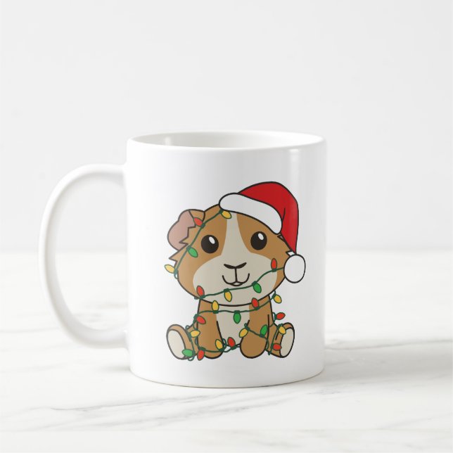 Caneca De Café Feriado de Natal em Porcos de Guniea (Esquerda)