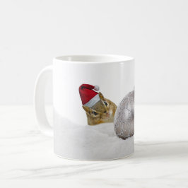 Caneca De Café Feriado de Natal em Prata e Neve