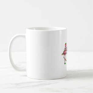 Caneca De Café Feriado de Natal - Luz de Natal Rosa Flamingo Sant