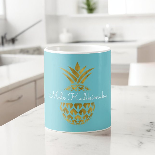 Caneca De Café Feriado de Natal Mele Kalikimaka Pineapple (Criador carregado)