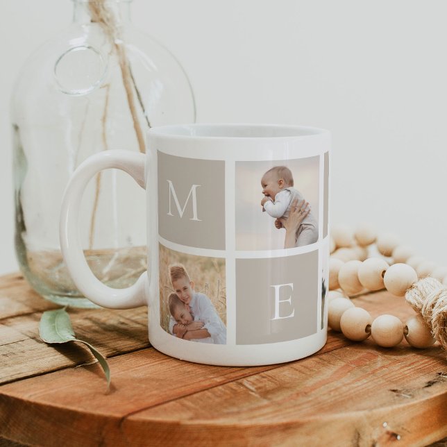Caneca De Café Feriado de Natal Neutro da Foto da feliz 5 (Criador carregado)