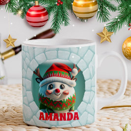 Caneca De Café Feriado de Nome Personalizado de Reena 3D