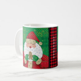 Caneca De Café Feriado de Papais noeis de Natal e Pão de Gingerão