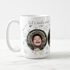 Caneca De Café Feriado de três momentos de Feliz de fotos