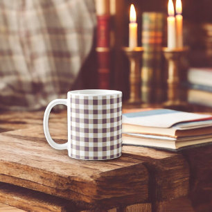 Caneca De Café Feriado de Xadrez de Plum Buffalo