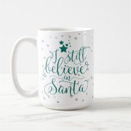 Caneca De Café Feriado do Natal - eu ainda acredito no papai noel