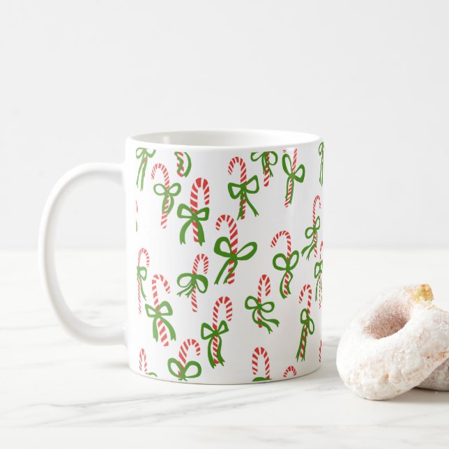 Caneca De Café Feriado doce de Natal doce Canes Xmas (Com Donut)