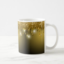 CANECA DE CAFÉ FERIADO DOURADO COM PADRÃO DE SECO DOURADO DE NATA