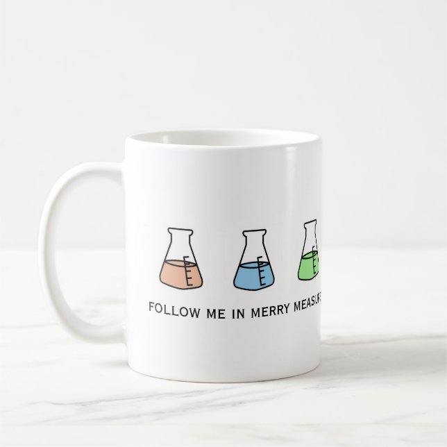 Caneca De Café Feriado Erlenmeyer de Ciência da feliz de Química (Esquerda)