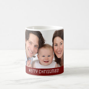 Caneca De Café Feriado Familiar Natal 1 Photo Add Name