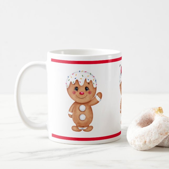 Caneca De Café Feriado Festivo Natal Festivo Seasonal (Com Donut)